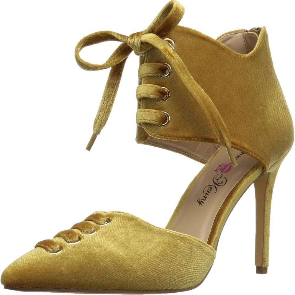 Elegant Gold Velvet Women's Shoes